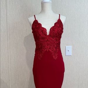 Mini Lace Red Dress